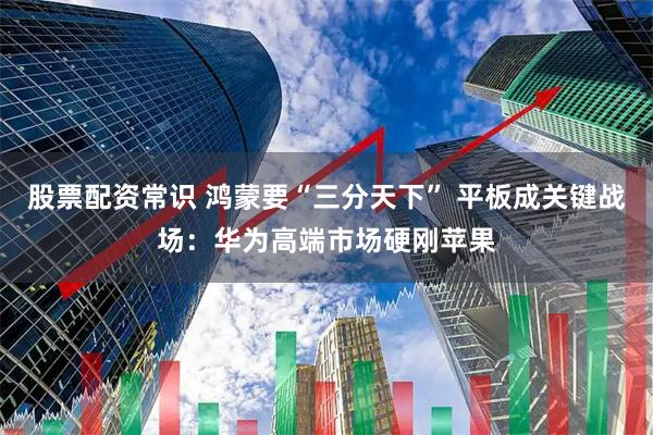 股票配资常识 鸿蒙要“三分天下” 平板成关键战场：华为高端市场硬刚苹果