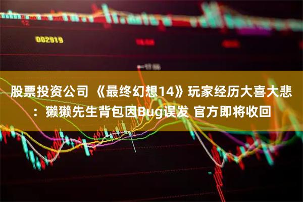 股票投资公司 《最终幻想14》玩家经历大喜大悲：獭獭先生背包因Bug误发 官方即将收回
